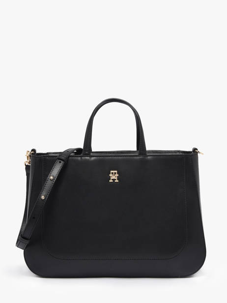 Sac Porté Main Th Glam Polyester Tommy hilfiger Noir th glam AW18145