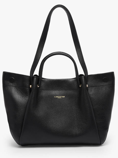 Sac Porté épaule Foulonne Double Louisa Cuir Lancaster Noir foulonne double louisa 90
