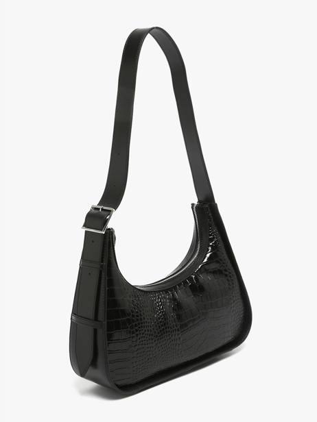 Sac Porté épaule Croco Vernis Paul marius Noir croco vernis VICTOCRV vue secondaire 1
