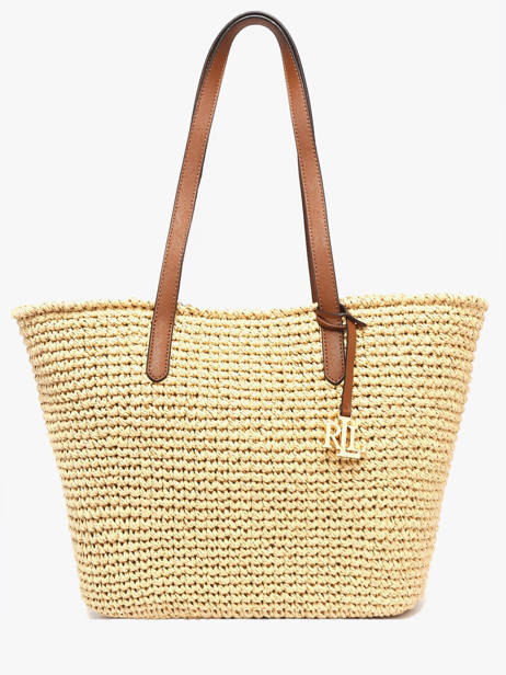 Sac Porté épaule Lainey Raphia Et Cuir Lauren ralph lauren Beige lainey 31982179