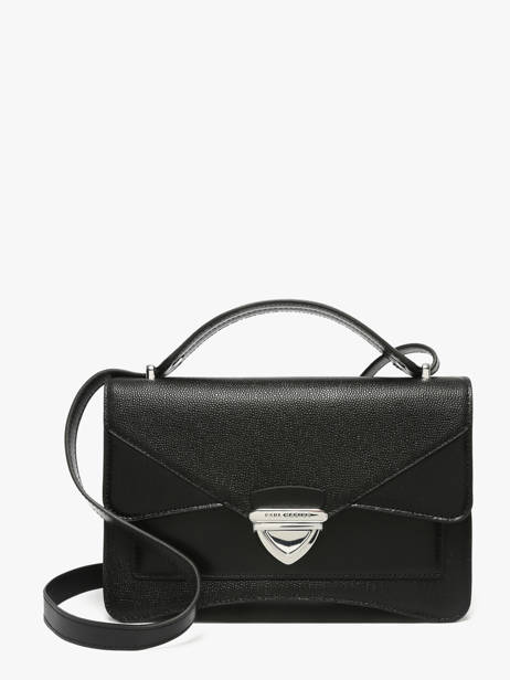 Sac Bandoulière Madame George Caviar Cuir Paul marius Noir caviar MGEORCAV