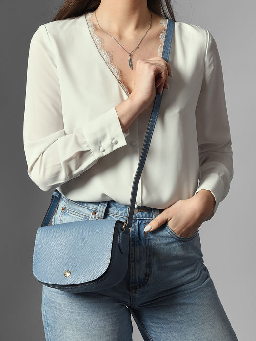 Longchamp Epure Sacs porté travers Bleu