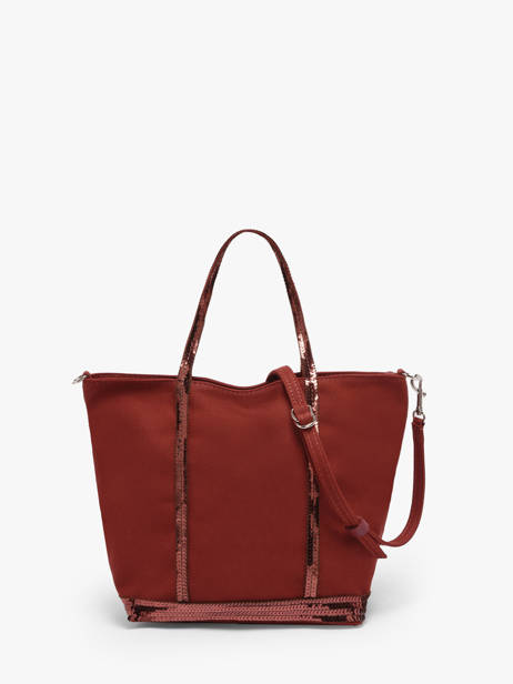 Petit Cabas Zippé Paillettes Vanessa bruno Rouge cabas 1V40435 vue secondaire 4
