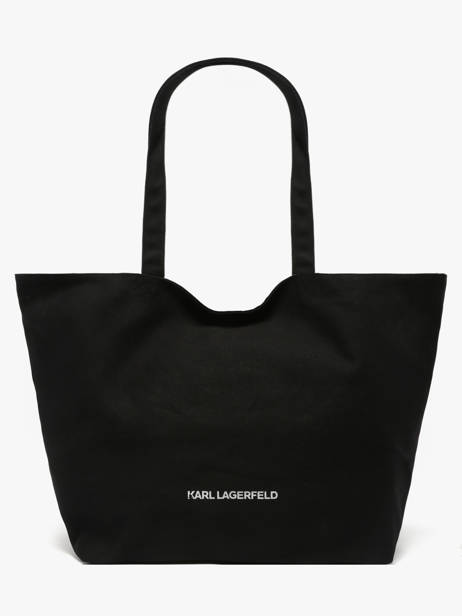 Sac Cabas K/essential Rhinestone Logo Coton Karl lagerfeld Noir k essential B1W50087 vue secondaire 4