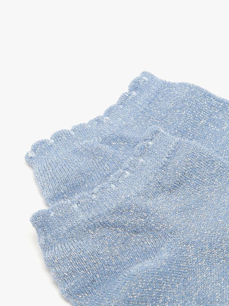 Chaussettes Pieces Bleu socks women 17120149 vue secondaire 1