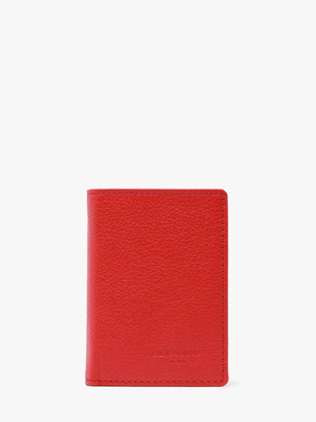 Porte-cartes Confort Cuir Hexagona Rouge confort 461007