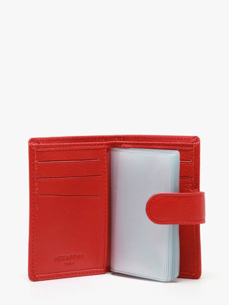 Porte-cartes Confort Cuir Hexagona Rouge confort 467254 vue secondaire 1