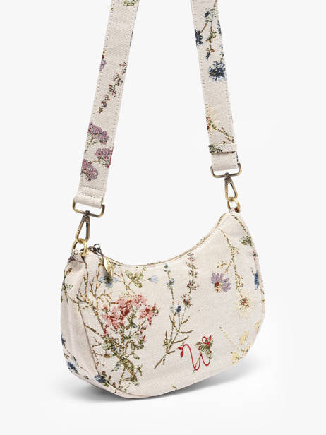 Sac Bandoulière Alocasia Coton Cuir Woomen Beige alocasia WALO18 vue secondaire 2