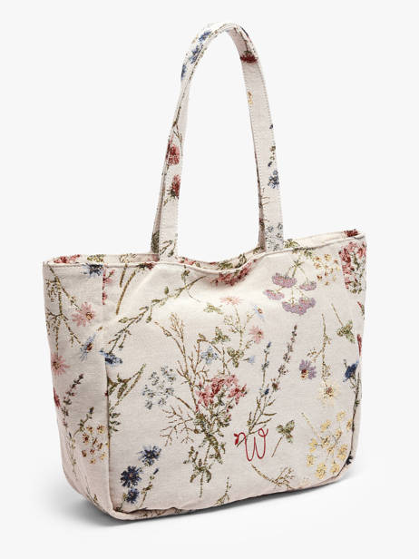 Sac Porté épaule Alocasia Coton Cuir Woomen Beige alocasia WALO01 vue secondaire 2