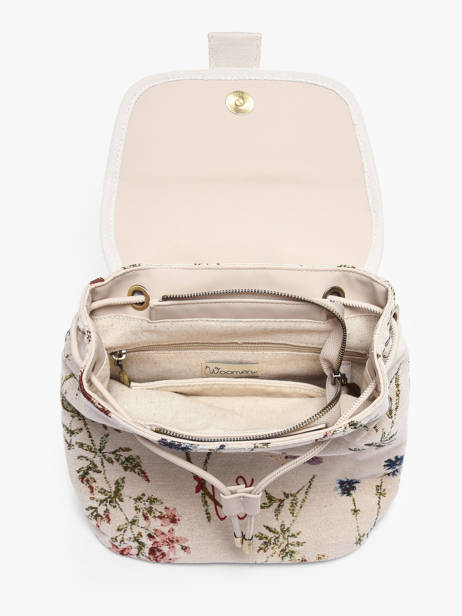 Sac à Dos Cuir Woomen Beige alocasia WALO03 vue secondaire 3