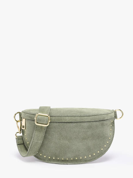 Sac Banane Cuir Milano Vert velvet VE25111