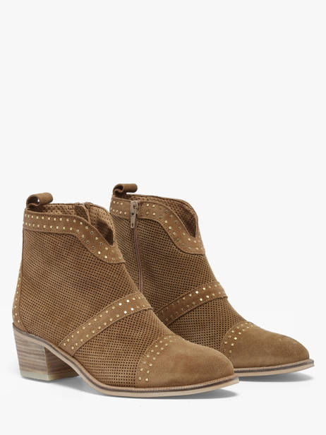 Bottines à Talon En Cuir Alpe Marron women 54311101 vue secondaire 1