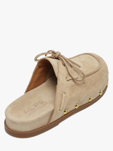 Mules En Cuir Alpe Beige women 53971108 vue secondaire 2