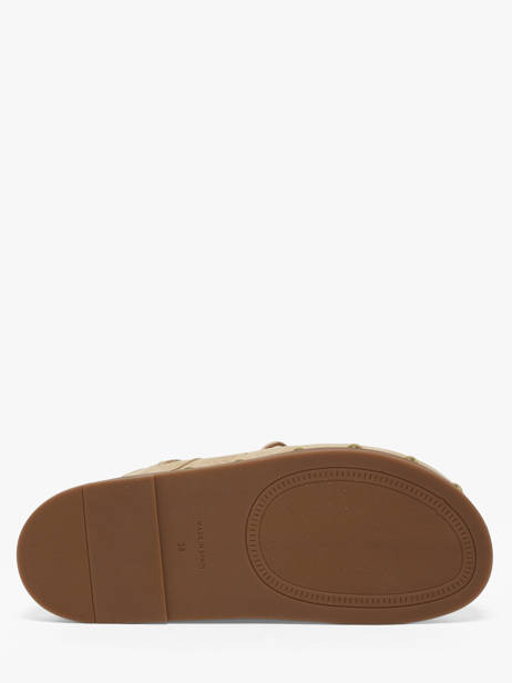 Mules En Cuir Alpe Beige women 53971108 vue secondaire 4