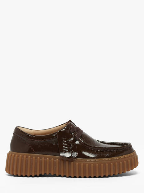Chaussures Derbies Plateforme En Cuir Clarks Marron women 26186667