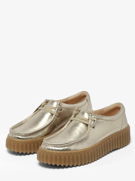 Chaussures Derbies Plateforme En Cuir Clarks Or women 26186300 vue secondaire 1