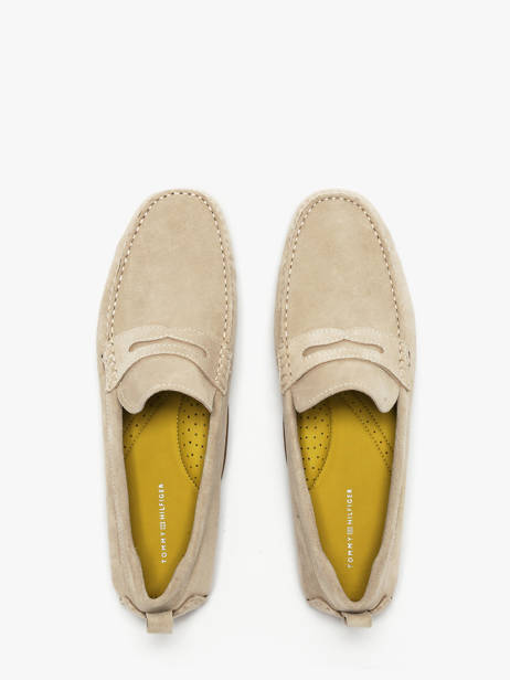 Mocassins En Cuir Tommy hilfiger Beige men 5789ACI vue secondaire 4
