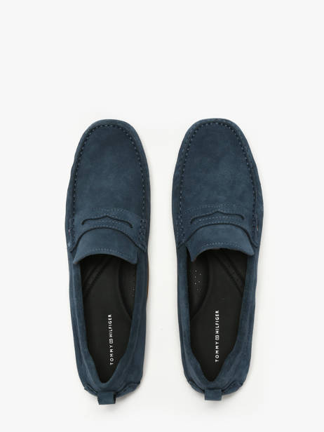 Mocassins En Cuir Tommy hilfiger Bleu men 5789DBZ vue secondaire 3