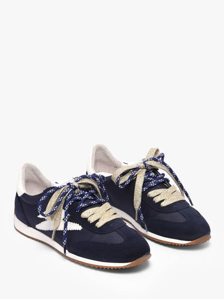 Sneakers June En Cuir Semerdjian Bleu women JUNED482 vue secondaire 1