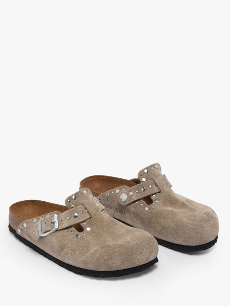Mules Boston Rivet En Cuir Birkenstock Marron women 1030418 vue secondaire 1