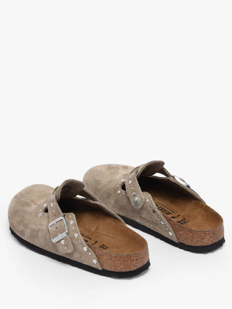 Mules Boston Rivet En Cuir Birkenstock Marron women 1030418 vue secondaire 2