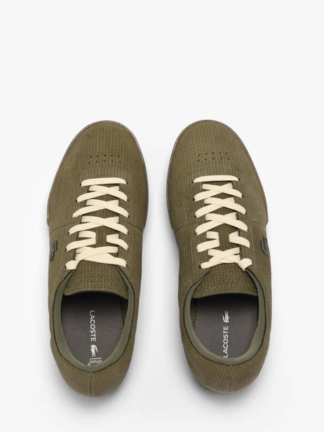 Sneakers En Cuir Lacoste Vert men 1SMA0067 vue secondaire 4