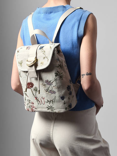 Sac à Dos Cuir Woomen Beige alocasia WALO03 vue secondaire 1