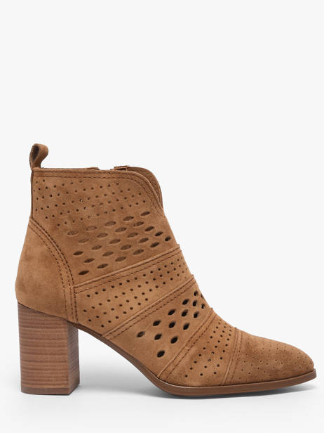 Bottines à Talon En Cuir Alpe Marron women 53851101