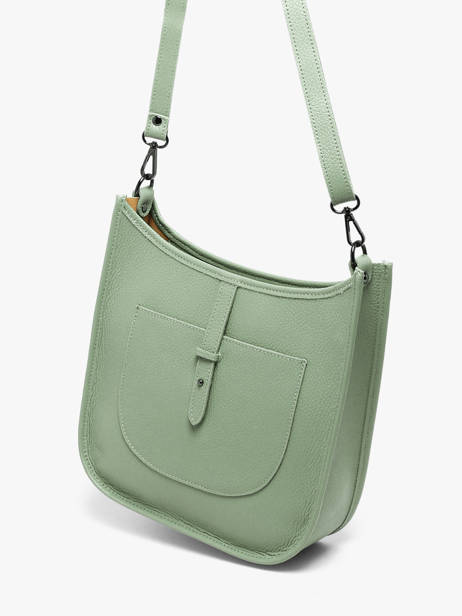 Sac Bandoulière Caviar Cuir Milano Vert caviar CA25068 vue secondaire 2