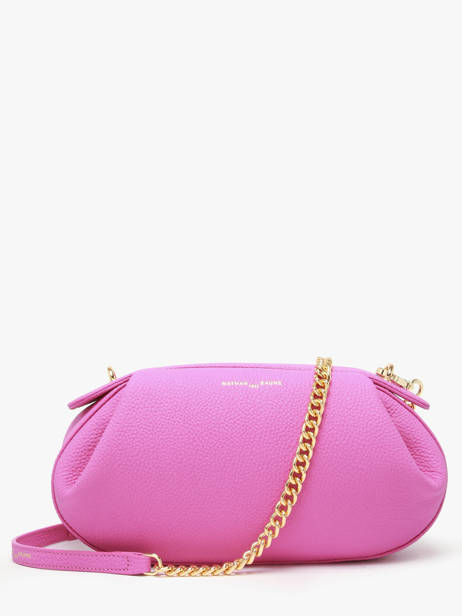 Sac Bandoulière Nymphea Cuir Nathan baume Rose nymphea 2 vue secondaire 4
