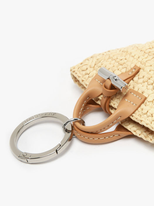 Longchamp Le roseau raphia Porte clés Beige