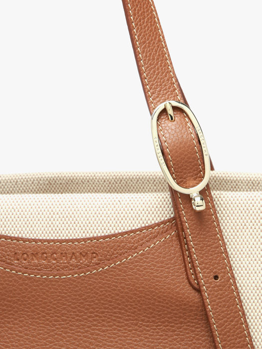 Longchamp Le foulonné toile Besaces Marron