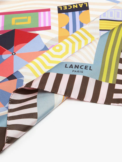 Carré De Soie Lancel Plage 90x90cm Lancel Multicolore charms A14130 vue secondaire 1