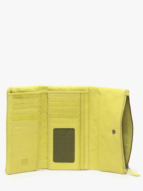 Portefeuille Cuir Biba Jaune wallet TOT1L vue secondaire 1