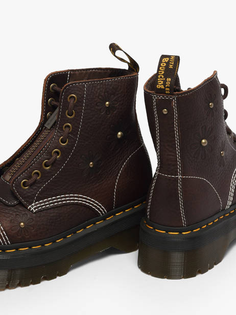 Boots Sinclair Flower En Cuir Dr martens Marron women 42818200 vue secondaire 2