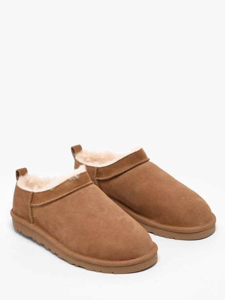 Bottes Classic Micro En Cuir Ugg Marron men 1180190 vue secondaire 1