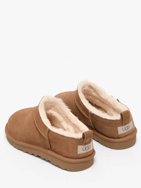 Bottes Classic Micro En Cuir Ugg Marron men 1180190 vue secondaire 2