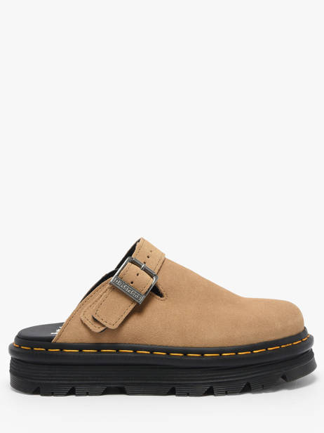 Mules Plateforme Zebzag En Cuir Dr martens Beige women 31737439