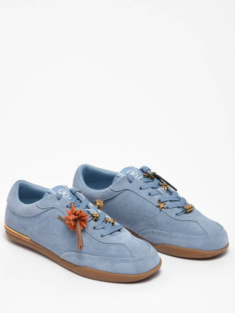 Sneakers En Cuir Michael kors Bleu women OFS2S264 vue secondaire 1