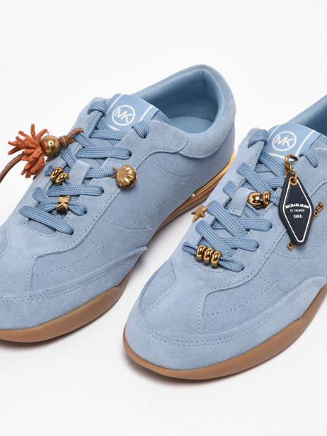 Sneakers En Cuir Michael kors Bleu women OFS2S264 vue secondaire 2