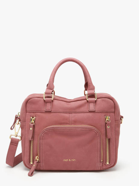 Sac Bandoulière Baby Macy Cuir Nat et nin Rose vintage BABYMACY