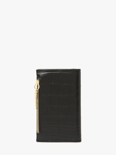 Porte-monnaie Vintage Cuir Nat et nin Noir vintage OSHI vue secondaire 2