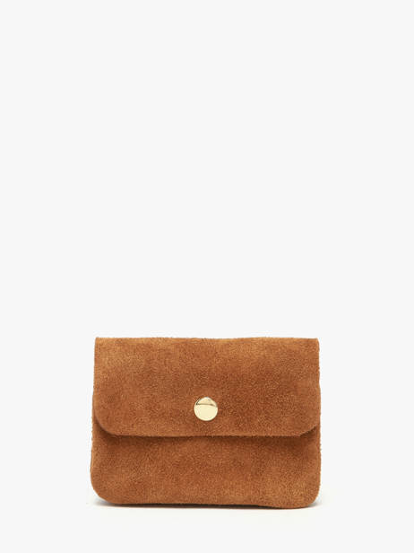 Porte-monnaie Velvet Cuir Milano Marron velvet VE23091O