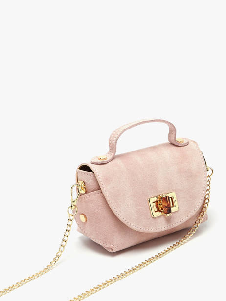 Sac Bandoulière Velvet Cuir Milano Rose velvet VE24117 vue secondaire 2