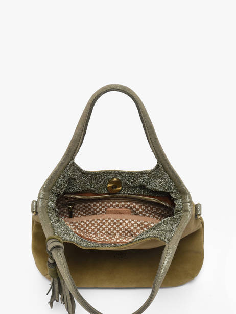 Sac Bandoulière Vintage Cuir Mila louise Beige vintage 23059V vue secondaire 3