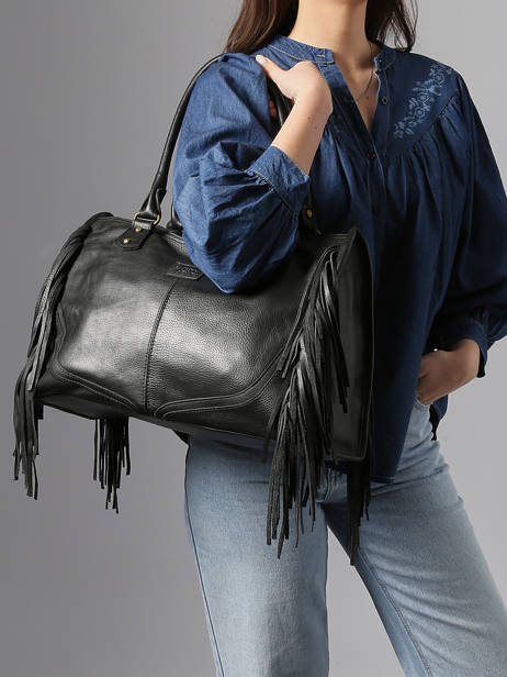 Sac Porté épaule Dakota Cuir Basilic pepper Noir dakota BDAK31 vue secondaire 1