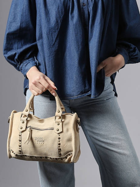 Sac Bandoulière Houston Cuir Basilic pepper Beige houston BHOU72 vue secondaire 1