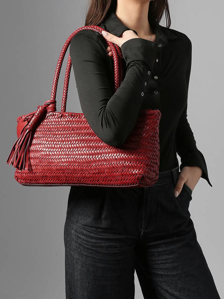 Sac Porté épaule Heritage Cuir Biba Rouge heritage PER10L vue secondaire 1