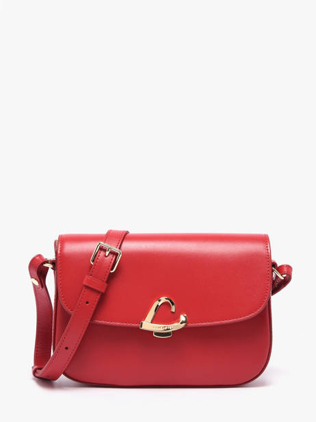 Sac Bandoulière Paris Philos Cuir Lancaster Rouge paris philos 81