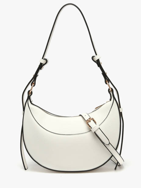 Sac Porté épaule Saffiano Miniprix Blanc saffiano F8583 vue secondaire 3